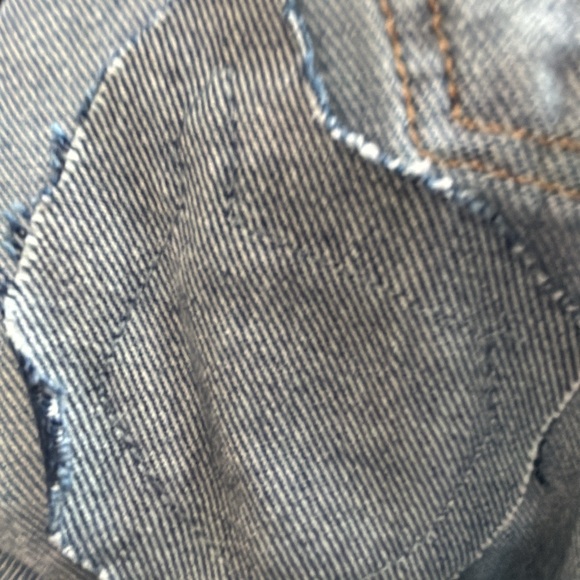 American Eagle Women’s Distressed Button-fly Straight Leg Jeans 14Long - Picture 11 of 13